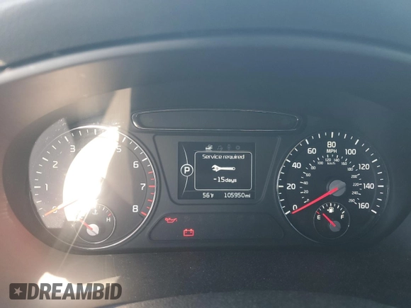 2016 Kia Sorento LX with VIN 5XYPGDA59GG162807, listed as a Copart auction lot 54864885 with 105,950 mi miles and Clean Title. Bid and sale history available at carsss.com. Image 9.