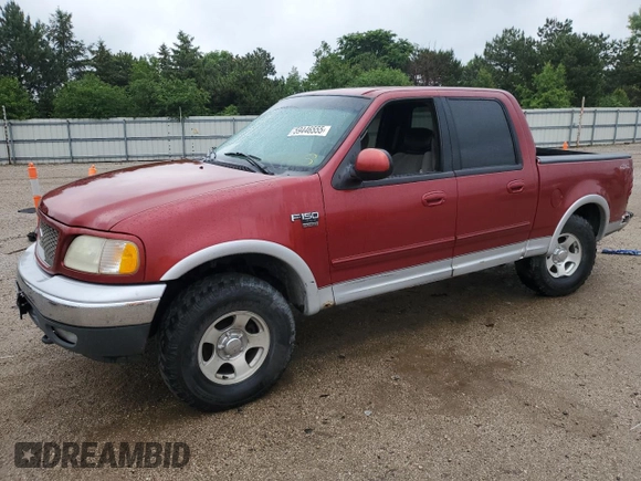 2001 Ford F-150 XLT with VIN 1FTRW08L41KB01407, listed as a Copart auction lot 59446555 with 285,312 mi miles and Salvage title. Bid and sale history available at DreamBid. Image 1.