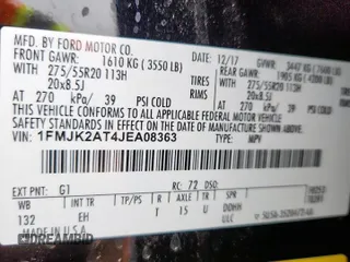 2018 Ford Expedition Max Limited with VIN 1FMJK2AT4JEA08363, listed as a Copart auction lot 57625425 with 130,749 mi miles and Salvage title. Bid and sale history available at DreamBid. Image 13.