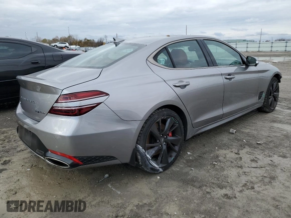 2022 Genesis G70 3.3T z VIN KMTG54TE3NU083567, wystawiony jako Copart lot #77187143 z przebiegiem 21 343 mil mil oraz Czysty tytuł • Clean title. Historia ofert i sprzedaży dostępna na DreamBid. Obrazek 3.