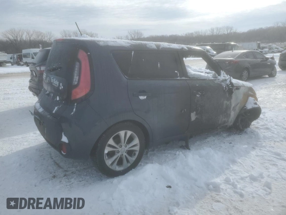 2015 Kia Soul + with VIN KNDJP3A54F7143917, listed as a Copart auction lot 87874565 with Not Provided miles and Non Repairable. Bid and sale history available at DreamBid. Image 3.
