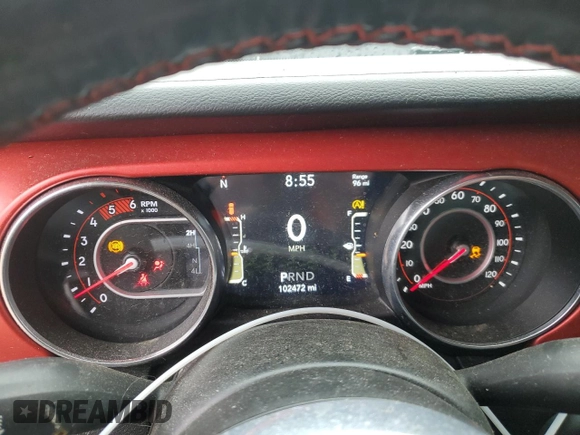 2021 Jeep Wrangler Unlimited Rubicon with VIN 1C4JJXFM0MW627692, listed as a Copart auction lot 43525105 with 102,472 mi miles and Salvage Title. Bid and sale history available at carsss.com. Image 9.