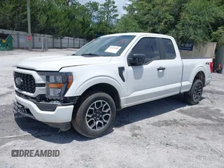 2023 Ford F-150 XL with VIN 1FTEX1CP9PKF91606, listed as a IAAI auction lot 42124058 with 23,535 mi miles and . Bid and sale history available at DreamBid. Image 2.