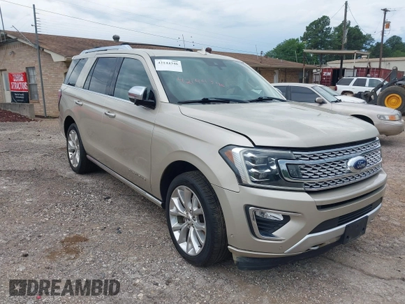 2018 Ford Expedition Platinum with VIN 1FMJU1MT6JEA33748, listed as a IAAI auction lot 42144346 with 188,585 mi miles. Bid and sale history available at carsss.com. Image 1.
