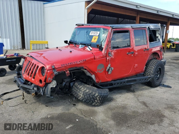 2014 Jeep Wrangler Unlimited Rubicon with VIN 1C4HJWFG5EL283881, listed as a Copart auction lot 58150255 with 100,166 mi miles and Non repairable. Bid and sale history available at DreamBid. Image 1.