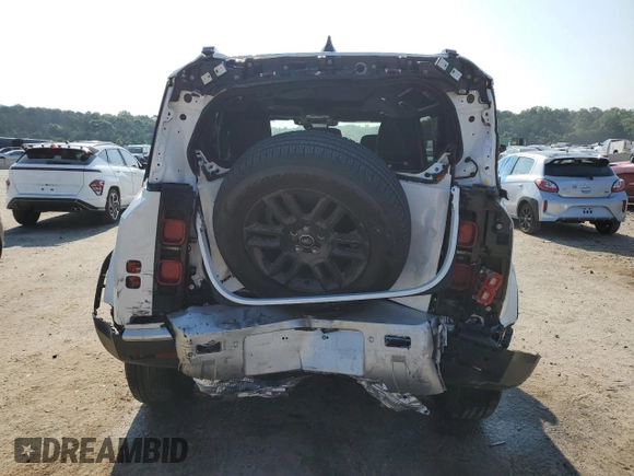 2025 Land Rover Defender S with VIN SALEJ7EX8S2383610, listed as a Copart auction lot 61796155 with 12,666 mi miles and Salvage title. Bid and sale history available at DreamBid. Image 6.