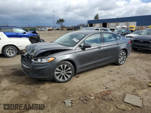 2020 Ford Fusion SE with VIN 3FA6P0T99LR261024, listed as a Copart auction lot 52929595 with 55,555 mi miles and Non repairable. Bid and sale history available at DreamBid. Image 1.