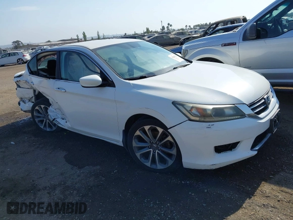 2014 Honda Accord Sport with VIN 1HGCR2F52EA190114, listed as a IAAI auction lot 39922328 with 168,814 mi miles and . Bid and sale history available at carsss.com. Image 1.