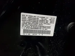 2016 Honda Pilot EX-L with VIN 5FNYF6H54GB056149, listed as a Copart auction lot 52232145 with 168,925 mi miles and Salvage Title. Bid and sale history available at carsss.com. Image 14.