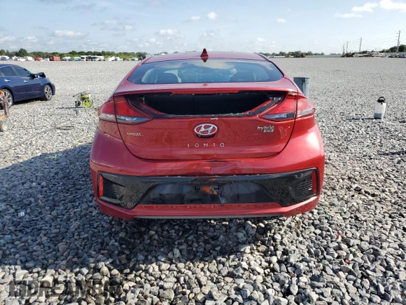 2019 Hyundai Ioniq Blue with VIN KMHC65LC5KU137067, listed as a Copart auction lot 57656395 with 82,494 mi miles and Non repairable. Bid and sale history available at DreamBid. Image 6.
