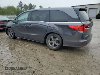 2022 Honda Odyssey EX with VIN 5FNRL6H52NB029414, listed as a Copart auction lot 55947155 with 53,954 mi miles and Salvage title. Bid and sale history available at DreamBid. Image 2.