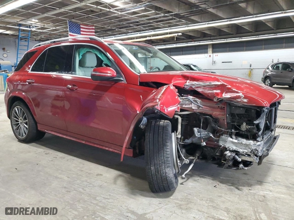 2020 Mercedes-Benz GLE with VIN 4JGFB4KBXLA163128, listed as a Copart auction lot 48540685 with 17,383 mi miles and Salvage Title. Bid and sale history available at carsss.com. Image 4.
