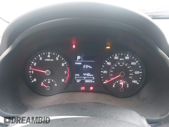 2022 Kia Rio S with VIN 3KPA25AD9NE500847, listed as a IAAI auction lot 41516061 with 38,828 mi miles and . Bid and sale history available at DreamBid. Image 7.