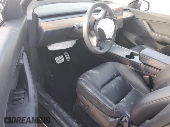 2022 Tesla Model Y Performance with VIN 7SAYGDEF8NF384270, listed as a Copart auction lot 56718215 with Not provided miles and Salvage title. Bid and sale history available at DreamBid. Image 8.