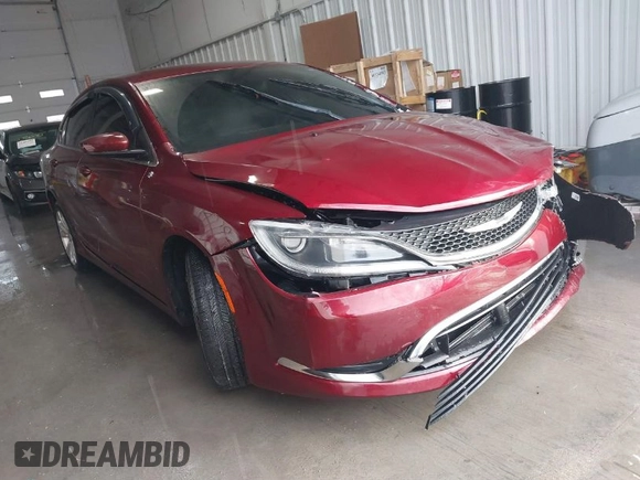2015 Chrysler 200 Limited with VIN 1C3CCCAB7FN667315, listed as a IAAI auction lot 41256721 with 73,416 mi miles. Bid and sale history available at carsss.com. Image 1.