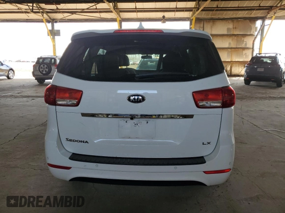 2016 Kia Sedona LX with VIN KNDMB5C18G6209457, listed as a Copart auction lot 47662095 with 67,274 mi miles and Salvage Title. Bid and sale history available at carsss.com. Image 6.