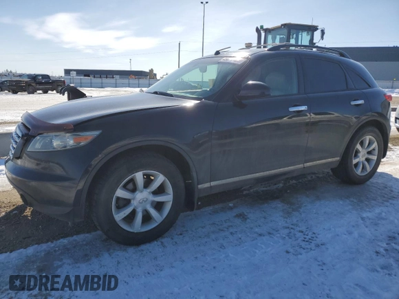 2007 Infiniti FX with VIN JNRAS08W07X202118, listed as a Copart auction lot 49879125 with 313,136 mi miles and Salvage title. Bid and sale history available at DreamBid. Image 1.
