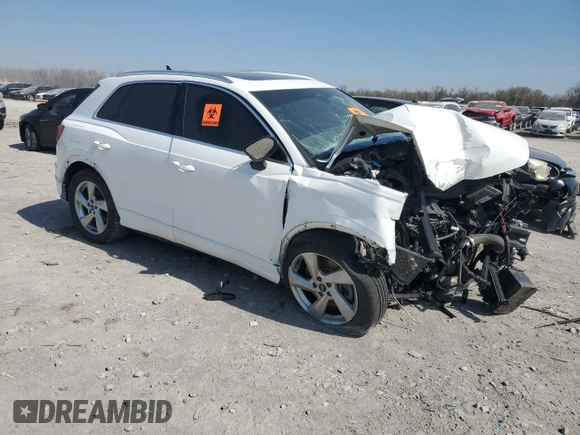2021 Audi Q3 Premium z VIN WA1AUCF36M1097372, wystawiony jako Copart lot #49161505 z przebiegiem Nie podano mil oraz Czysty tytuł • Clean title. Historia ofert i sprzedaży dostępna na DreamBid. Obrazek 4.