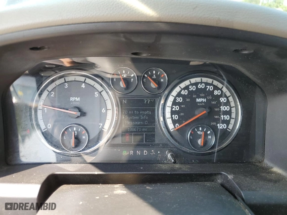 2009 Dodge Ram 1500 SLT with VIN 1D3HV13T79S735700, listed as a Copart auction lot 66164584 with 188,671 mi miles and Salvage Title. Bid and sale history available at carsss.com. Image 9.