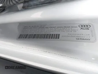 2008 Audi A8 L 4.2L with VIN WAUMV94E68N002117, listed as a IAAI auction lot 41992209 with 113,951 mi miles. Bid and sale history available at carsss.com. Image 9.