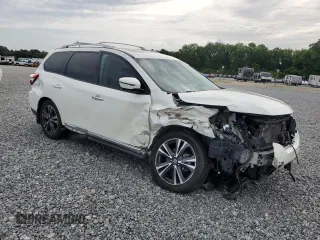 2017 Nissan Pathfinder Platinum with VIN 5N1DR2MN0HC613086, listed as a Copart auction lot 58055945 with 165,759 mi miles and Salvage title. Bid and sale history available at DreamBid. Image 4.