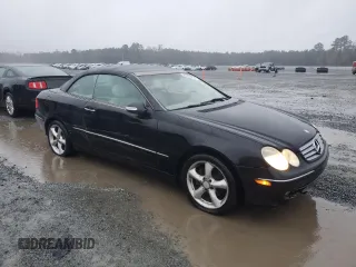 2005 Mercedes-Benz CLK 320 with VIN WDBTK65J45F163068, listed as a Copart auction lot 80298274 with 130,785 mi miles and Salvage Title. Bid and sale history available at DreamBid. Image 4.