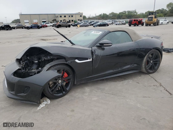 2014 Jaguar F-TYPE V8 S with VIN SAJWA6GL2EMK00826, listed as a Copart auction lot 71626004 with 0 mi miles and Salvage Title. Bid and sale history available at carsss.com. Image 1.