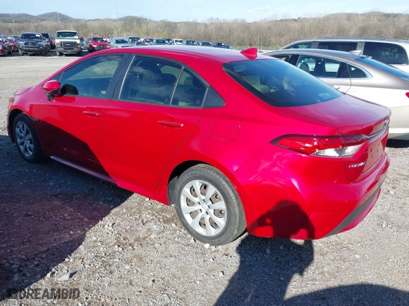 2020 Toyota Corolla LE with VIN JTDEPRAE7LJ026061, listed as a IAAI auction lot 41853920 with 74,248 mi miles. Bid and sale history available at carsss.com. Image 3.