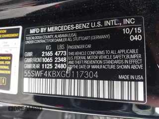 2016 Mercedes-Benz C 300 Luxury with VIN 55SWF4KBXGU117304, listed as a IAAI auction lot 42383784 with 126,902 mi miles and . Bid and sale history available at DreamBid. Image 9.