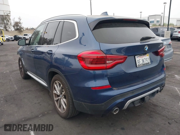 2018 BMW X3 xDrive30i with VIN 5UXTR9C51JLC76364, listed as a IAAI auction lot 41993578 with 54,715 mi miles and . Bid and sale history available at DreamBid. Image 3.