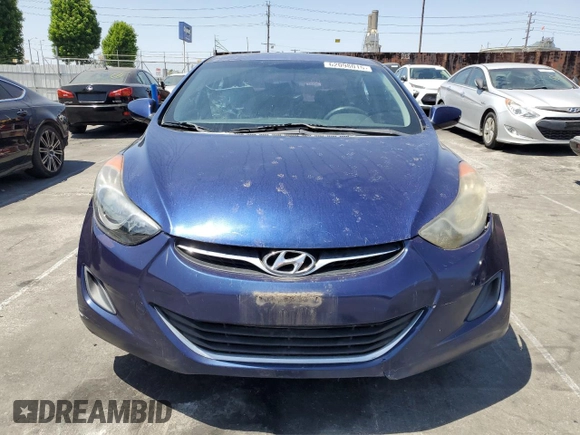 2013 Hyundai Elantra GLS with VIN KMHDH4AE7DU487588, listed as a Copart auction lot 62098015 with 106,046 mi miles and Salvage title. Bid and sale history available at DreamBid. Image 5.
