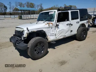 2015 Jeep Wrangler Unlimited Sport RHD with VIN 1C4BJWKG0FL690763, listed as a Copart auction lot 48823714 with 156,714 mi miles and Salvage title. Bid and sale history available at DreamBid. Image 1.