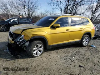 2018 Volkswagen Atlas 3.6L V6 SEL with VIN 1V2MR2CA0JC532919, listed as a Copart auction lot 46690885 with 90,197 mi miles and Salvage Title. Bid and sale history available at carsss.com. Image 1.