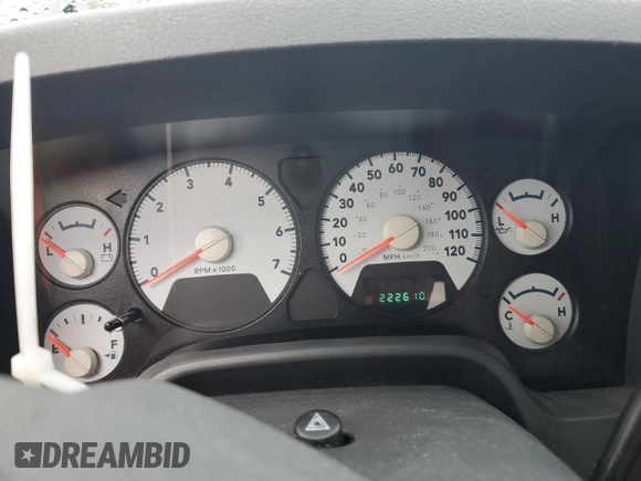 2008 Dodge 1500 ST with VIN 1D7HU18298J220512, listed as a Copart auction lot 44269115 with 222,610 mi miles and Salvage Title. Bid and sale history available at DreamBid. Image 9.