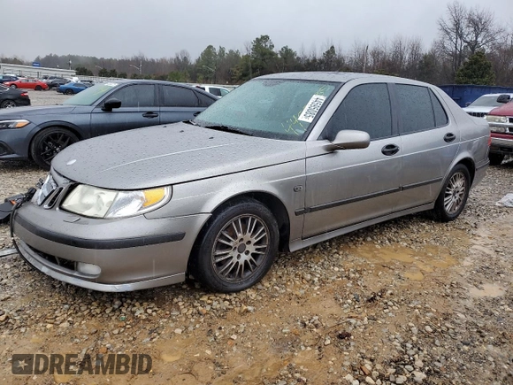 2005 Saab 9-5 Arc with VIN YS3ED49A353518650, listed as a Copart auction lot 44595085 with 220,098 mi miles and Clean Title. Bid and sale history available at carsss.com. Image 1.