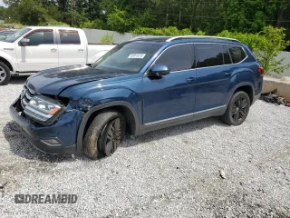 2018 Volkswagen Atlas SEL Premium with VIN 1V2NR2CA1JC572687, listed as a Copart auction lot 55915415 with 75,737 mi miles and Salvage title. Bid and sale history available at DreamBid. Image 1.