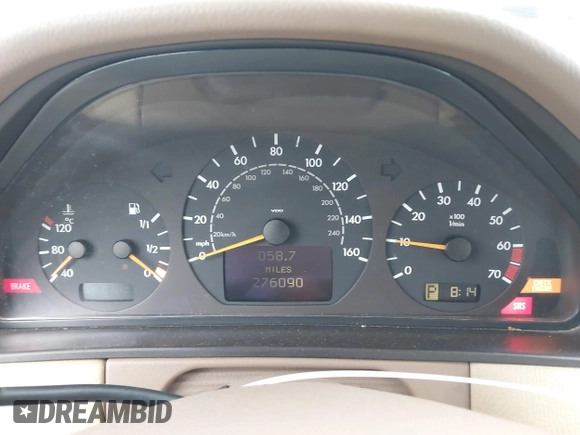 2000 Mercedes-Benz E 320 with VIN WDBJH65J8YA981779, listed as a IAAI auction lot 42107928 with 276,090 mi miles and . Bid and sale history available at DreamBid. Image 7.