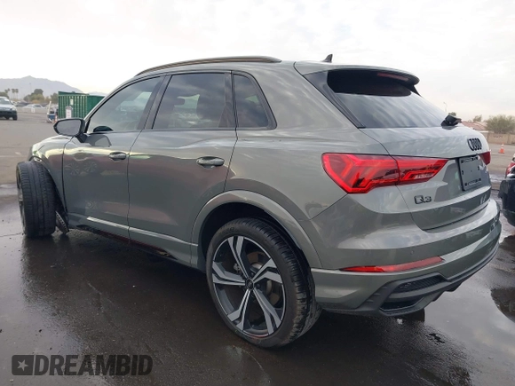 2023 Audi Q3 S line Premium Plus with VIN WA1EECF33P1147843, listed as a IAAI auction lot 41240001 with 22,743 mi miles. Bid and sale history available at carsss.com. Image 3.