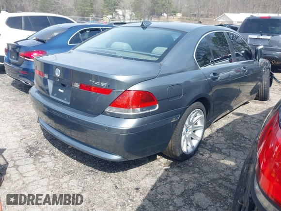 2005 BMW 7 Series with VIN WBAGL63515DP74478, listed as a IAAI auction lot 41801754 with 132,789 mi miles and . Bid and sale history available at DreamBid. Image 4.