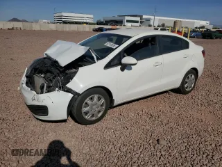 2014 Kia Rio LX with VIN KNADM4A38E6415462, listed as a Copart auction lot 52143555 with 60,079 mi miles and Salvage Title. Bid and sale history available at DreamBid. Image 1.