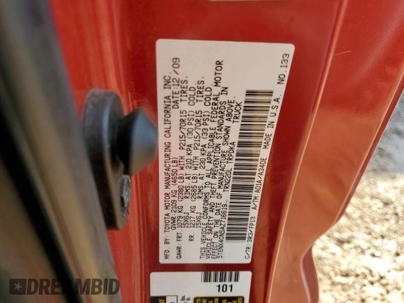 2010 Toyota Tacoma with VIN 5TENX4CN5AZ716619, listed as a Copart auction lot 79309574 with 237,667 mi miles and Salvage Title. Bid and sale history available at carsss.com. Image 15.
