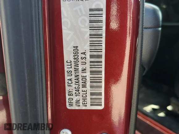 2021 Jeep Wrangler Sport with VIN 1C4GJXAN1MW683604, listed as a Copart auction lot 53838925 with 18,771 mi miles and Salvage title. Bid and sale history available at DreamBid. Image 12.