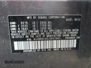 2018 Subaru Legacy with VIN 4S3BNAA68J3021441, listed as a Copart auction lot 69143092 with 113,276 mi miles. Bid and sale history available at carsss.com. Image 12.