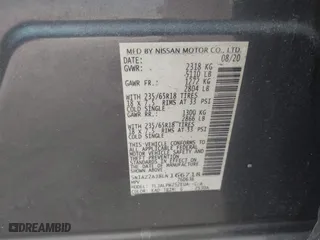 2020 Nissan Murano S with VIN 5N1AZ2AJ8LN166718, listed as a IAAI auction lot 41338618 with 96,603 mi miles. Bid and sale history available at carsss.com. Image 9.