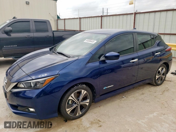 2018 Nissan LEAF S with VIN 1N4AZ1CP6JC301337, listed as a Copart auction lot 54556445 with 29,715 mi miles and Salvage Title. Bid and sale history available at DreamBid. Image 1.
