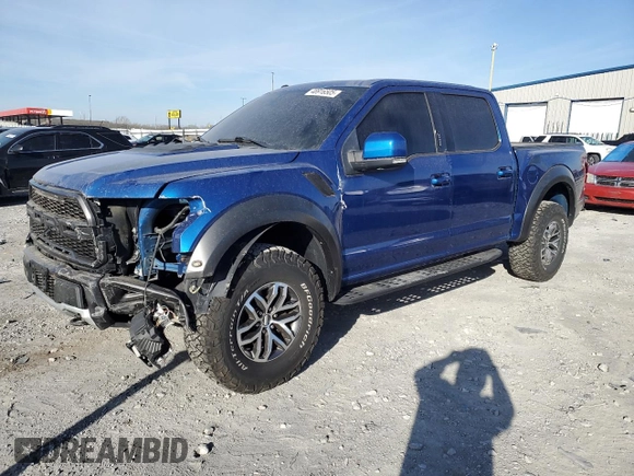 2017 Ford F-150 Raptor with VIN 1FTFW1RG1HFB54904, listed as a Copart auction lot 48916505 with 97,871 mi miles and Salvage Title. Bid and sale history available at carsss.com. Image 1.