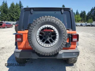 2018 Jeep Wrangler Unlimited Sport с VIN 1C4HJXDG8JW183775, выставлен на аукционе Copart как лот 64964175 с пробегом Не указан миль и Списание • Salvage title. История ставок и продаж доступна на DreamBid. Изображение 6.