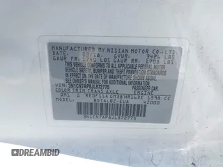 2018 Nissan Versa Sedan SV with VIN 3N1CN7AP8JL872775, listed as a IAAI auction lot 41881821 with 205,367 mi miles. Bid and sale history available at carsss.com. Image 11.