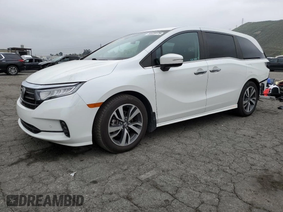 2021 Honda Odyssey Touring with VIN 5FNRL6H84MB027804, listed as a Copart auction lot 50535175 with 28,750 mi miles and Salvage Title. Bid and sale history available at carsss.com. Image 1.