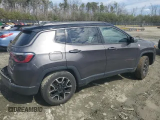 2021 Jeep Compass Trailhawk with VIN 3C4NJDDB7MT602800, listed as a Copart auction lot 50056865 with 68,794 mi miles and Salvage title. Bid and sale history available at DreamBid. Image 3.